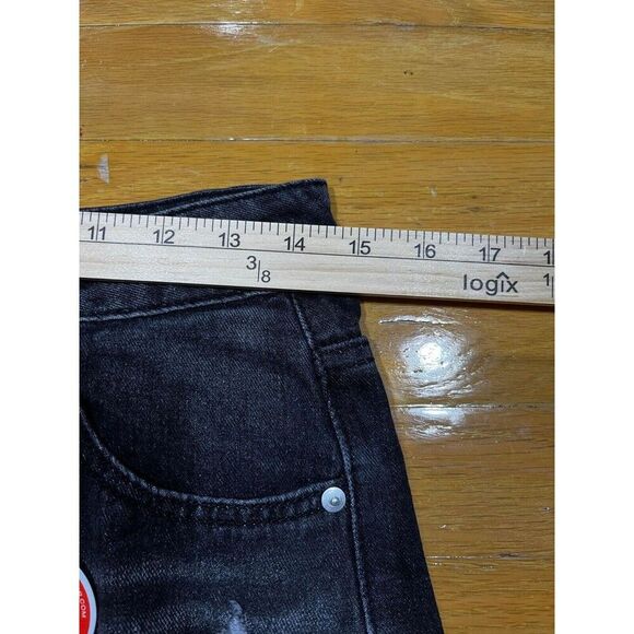 Cider Jeans Women's Size Medium 29x29 Black High Rise Baggy Wide Distressed NWT - Picture 11 of 12
